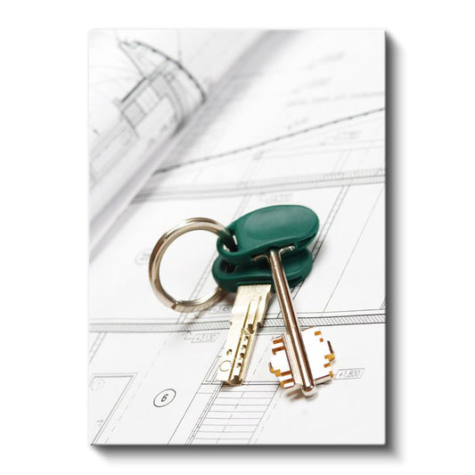 Emlak Danışmanı - Mimari Plan ve Anahtar Kanvas Tablo