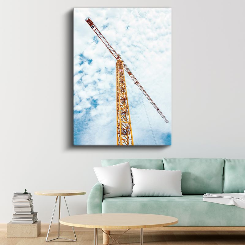 İnşaat Mühendisi - Yüksek Vinç Operasyonu Kanvas Tablo