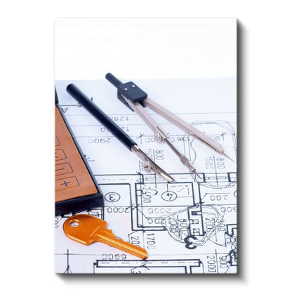 Mimar - Teknik Çizim ve Planlama Kanvas Tablo