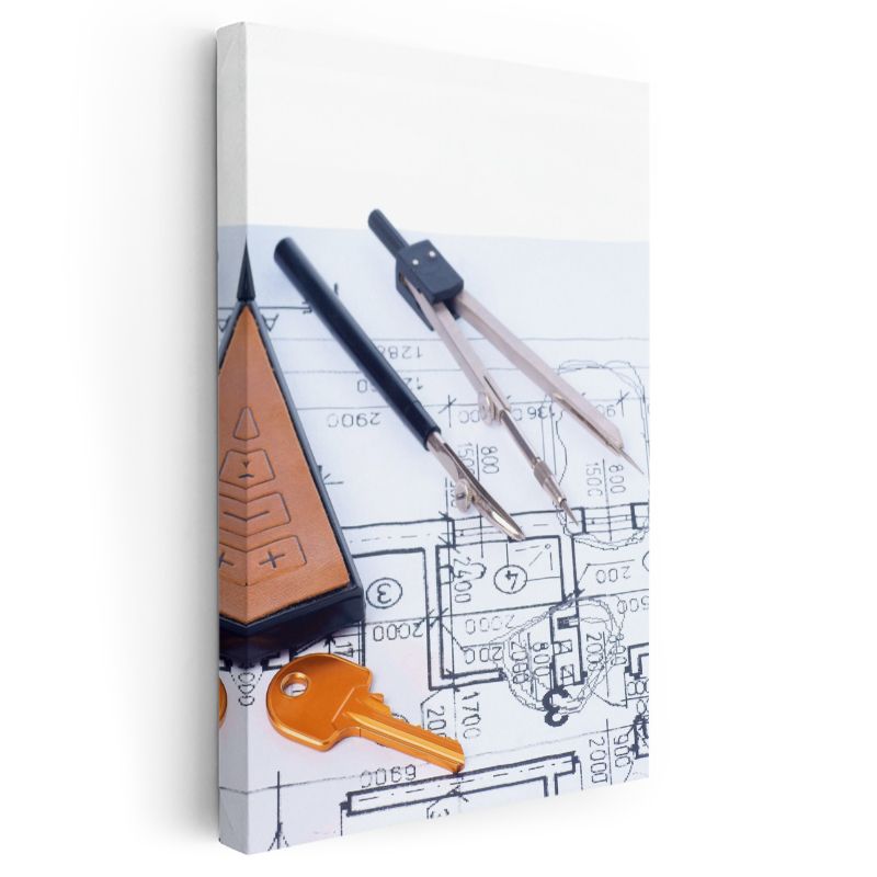 Mimar - Teknik Çizim ve Planlama Kanvas Tablo