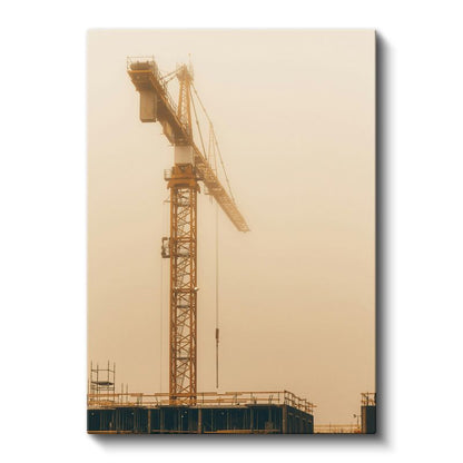 İnşaat Mühendisi - Şantiye ve Yapı İskeleti Kanvas Tablo