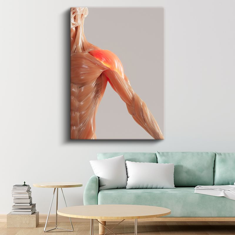 Fizyoterapist - Kas Anatomisi ve Tedavi Kanvas Tablo