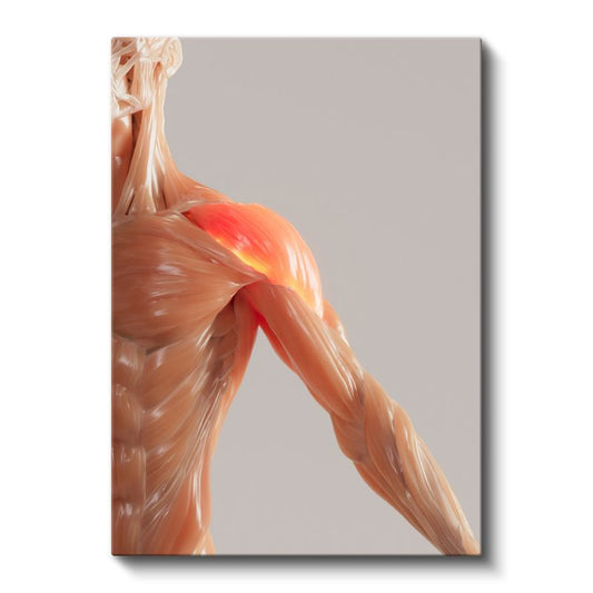 Fizyoterapist - Kas Anatomisi ve Tedavi Kanvas Tablo