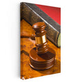 Dikey Kanvas Tablo Hukuk Kitabı Ve Yargıç Tokmağı Avukat Tablosu Ev Ofis Duvar Dekoru