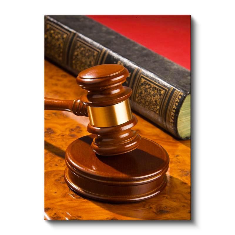 Dikey Kanvas Tablo Hukuk Kitabı Ve Yargıç Tokmağı Avukat Tablosu Ev Ofis Duvar Dekoru