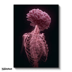 Dikey Kanvas Tablo İnsan Anatomisi Çiçek Anatomik Tablo Ev Ofis Duvar Dekoru