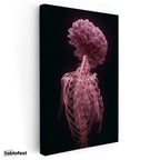 Dikey Kanvas Tablo İnsan Anatomisi Çiçek Anatomik Tablo Ev Ofis Duvar Dekoru