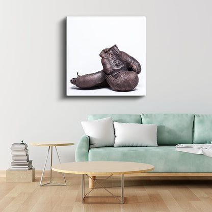 Boksör - Klasik Deri Eldivenler Kanvas Tablo