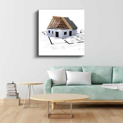 İnşaat Mühendisi - Gelişmiş Çatı Konstrüksiyonu ve Statik Analiz Kanvas Tablo