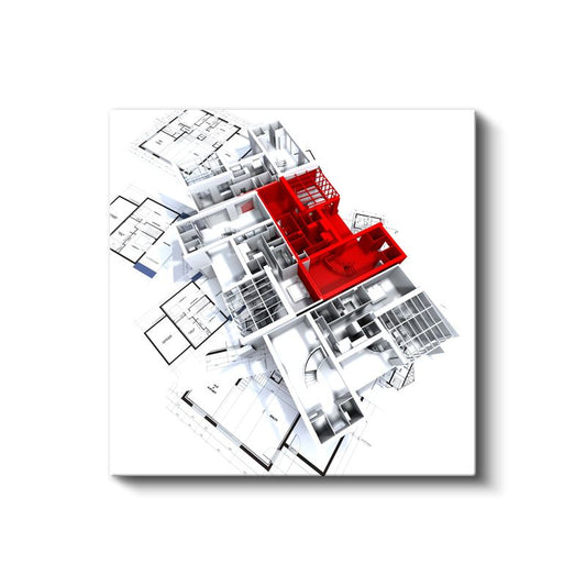 Mimar - 3D Proje Modellemesi Kanvas Tablo