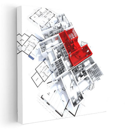 Mimar - 3D Proje Modellemesi Kanvas Tablo