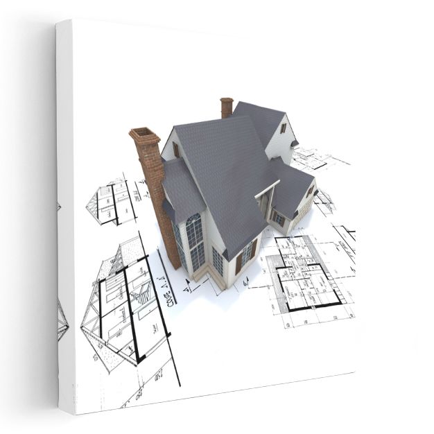 İç Mimar - Villa Tasarım Projesi Kanvas Tablo