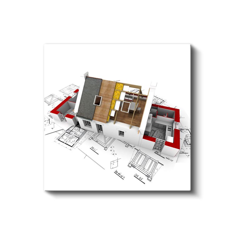 Mimar - Ev Tasarımı ve Proje Planı Kanvas Tablo