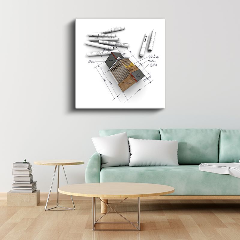 Mimar - Teknik Çizim ve Ölçümlendirme Kanvas Tablo