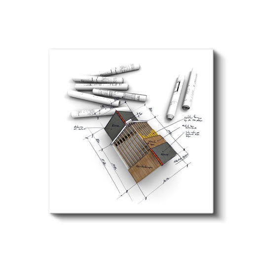 Mimar - Teknik Çizim ve Ölçümlendirme Kanvas Tablo