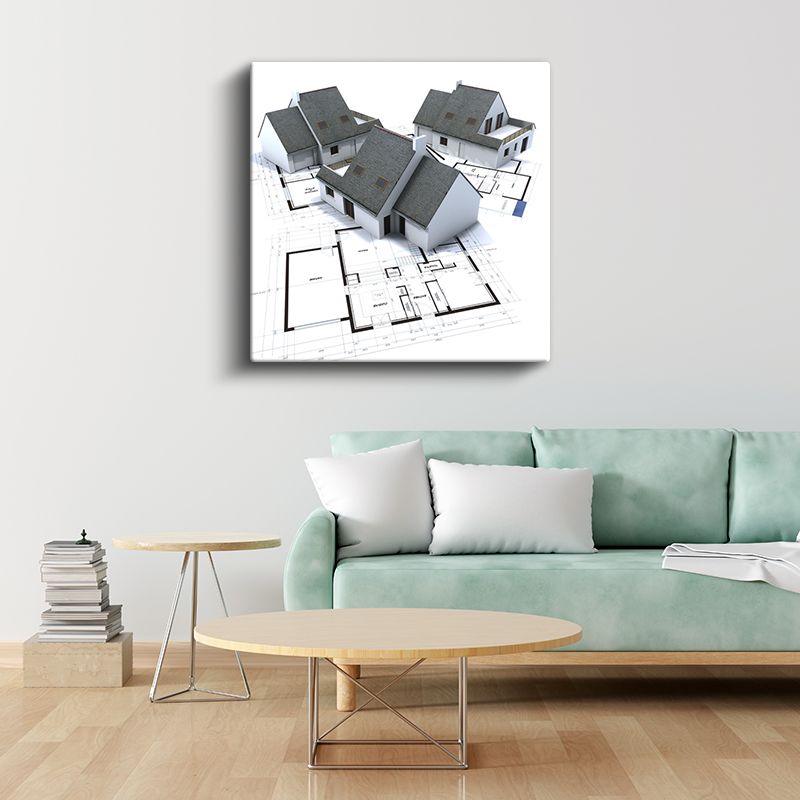Mimar - Toplu Konut Projesi Planlaması Kanvas Tablo