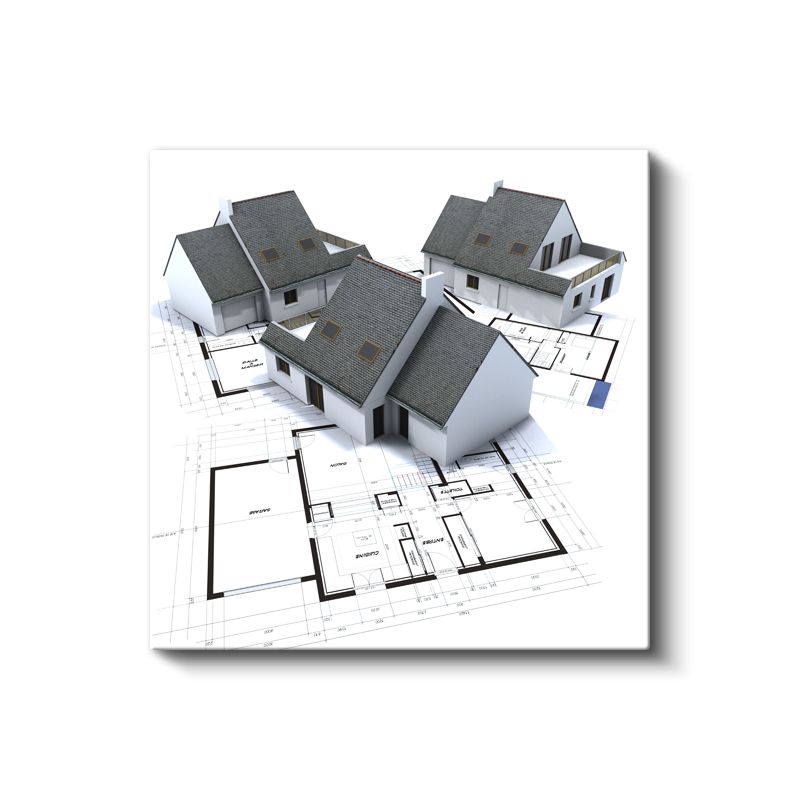 Mimar - Toplu Konut Projesi Planlaması Kanvas Tablo