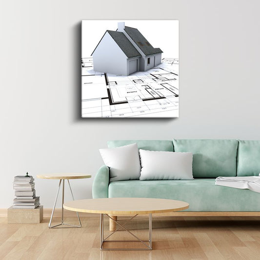 Mimar - Lüks Modern Konut Tasarımı ve Detayları Kanvas Tablo