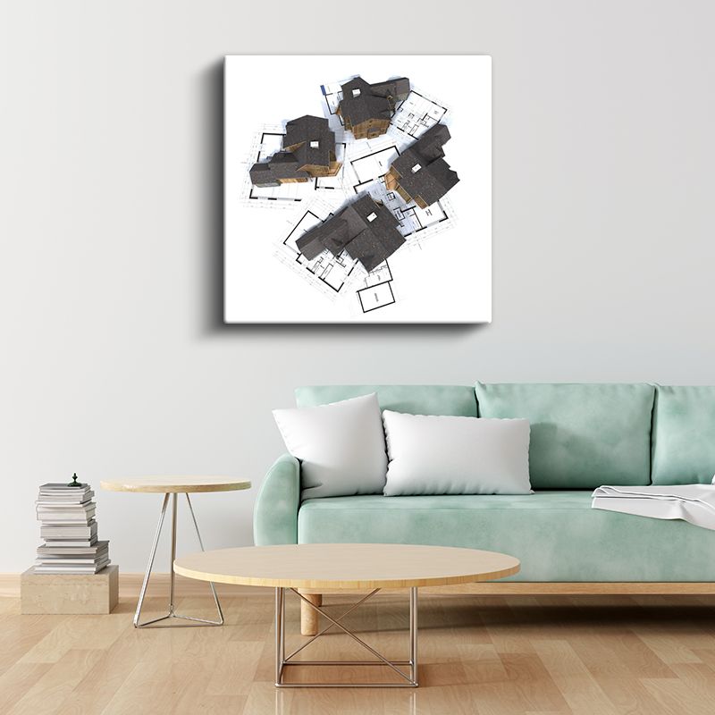 İnşaat Mühendisi - Konut Yerleşim Planı Kanvas Tablo
