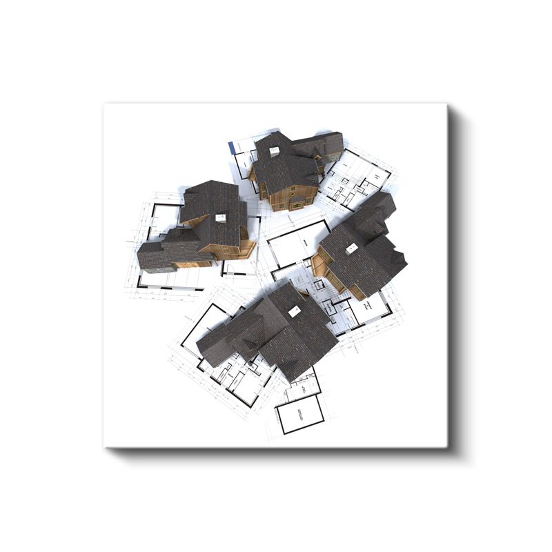 İnşaat Mühendisi - Konut Yerleşim Planı Kanvas Tablo