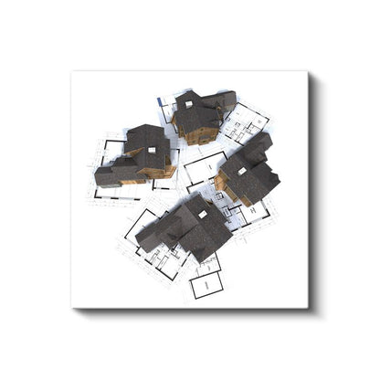 İnşaat Mühendisi - Konut Yerleşim Planı Kanvas Tablo