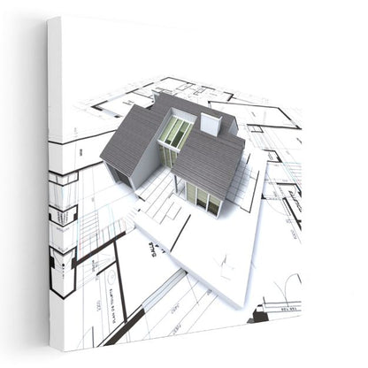 Mimar - Modern Villa Tasarımı Kanvas Tablo