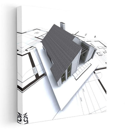 Mimar - Çağdaş Ev Tasarımı ve Yaşam Alanları Kanvas Tablo