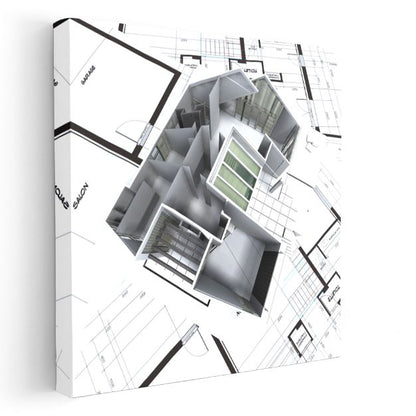 Mimar - İç Mekan Planlaması Kanvas Tablo