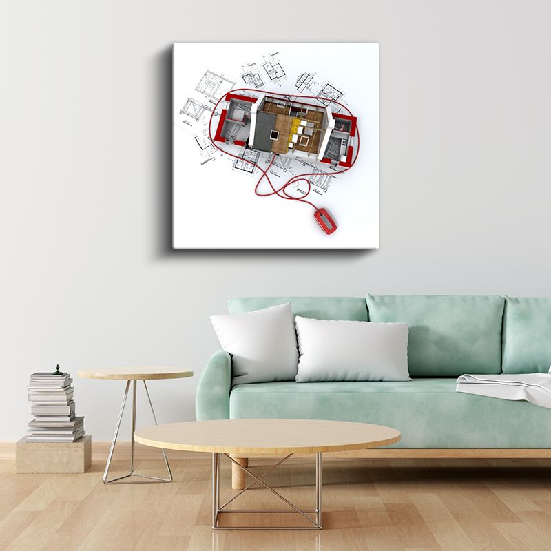 Mimar - Dijital Tasarım Konsepti Kanvas Tablo