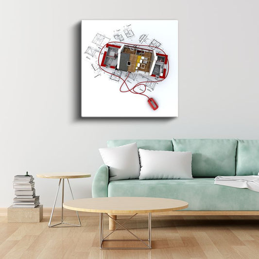 Mimar - Dijital Tasarım Konsepti Kanvas Tablo