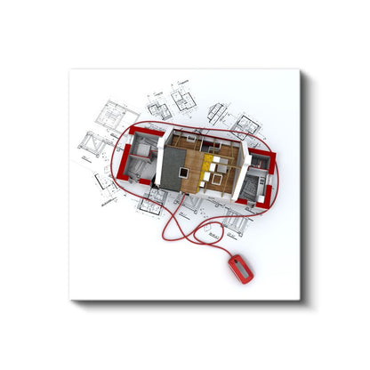 Mimar - Dijital Tasarım Konsepti Kanvas Tablo