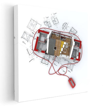 Mimar - Dijital Tasarım Konsepti Kanvas Tablo