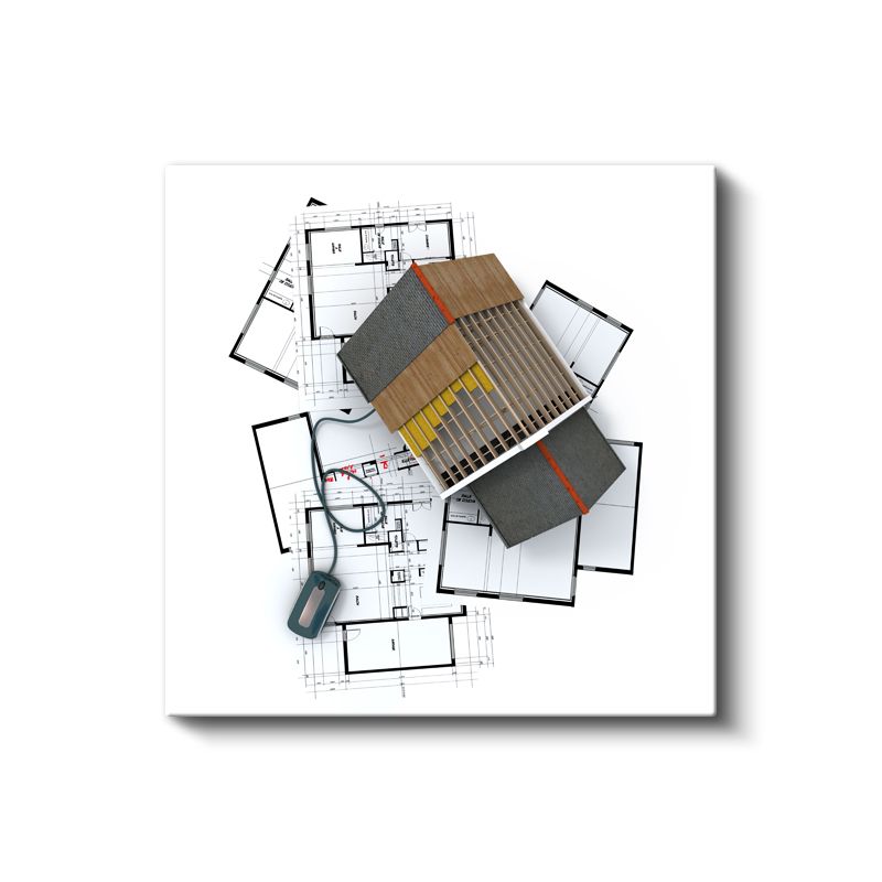 Mimar - Çatı Detayları Kanvas Tablo