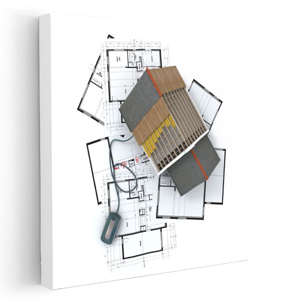 Mimar - Çatı Detayları Kanvas Tablo