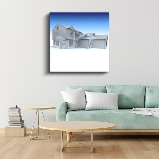 Mimar - Ev Projesi Maket Tasarımı Kanvas Tablo