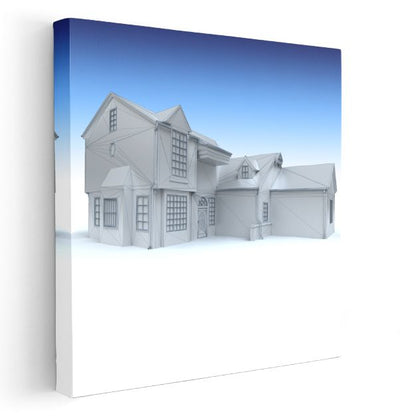 Mimar - Ev Projesi Maket Tasarımı Kanvas Tablo