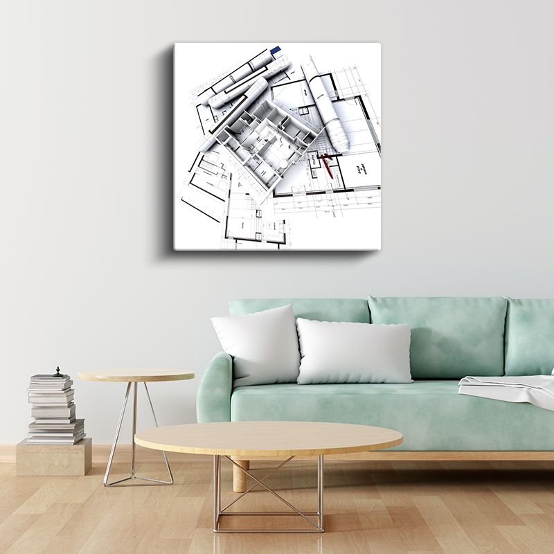 Mimar - Proje Planları ve Çizimleri Kanvas Tablo