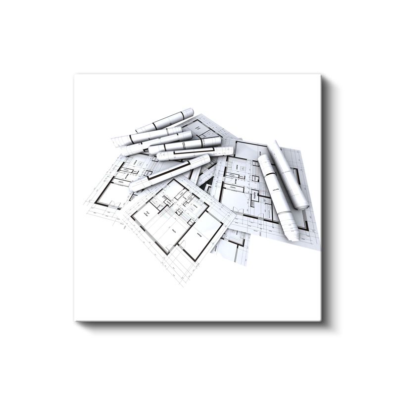 Mimar - Teknik Çizim ve Planlar Kanvas Tablo