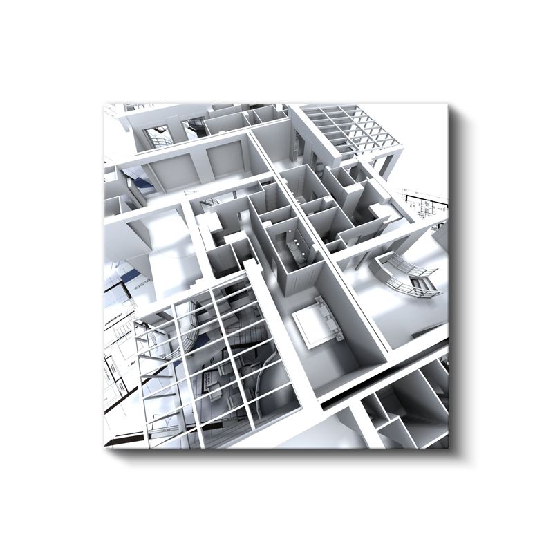 Mimar - Bina İç Mekan Tasarımı Kanvas Tablo