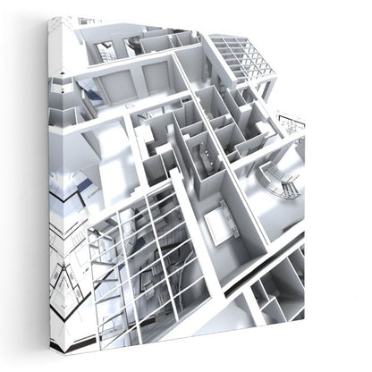 Mimar - Bina İç Mekan Tasarımı Kanvas Tablo