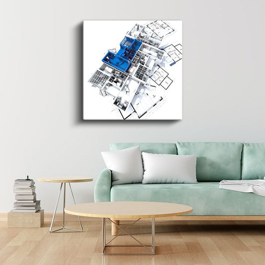 Mimar - 3D Bina Modelleme Sanatı Kanvas Tablo