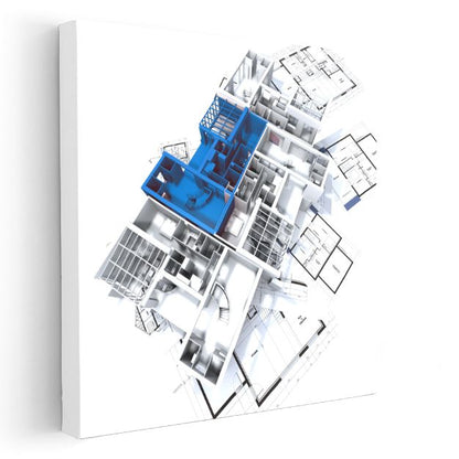 Mimar - 3D Bina Modelleme Sanatı Kanvas Tablo