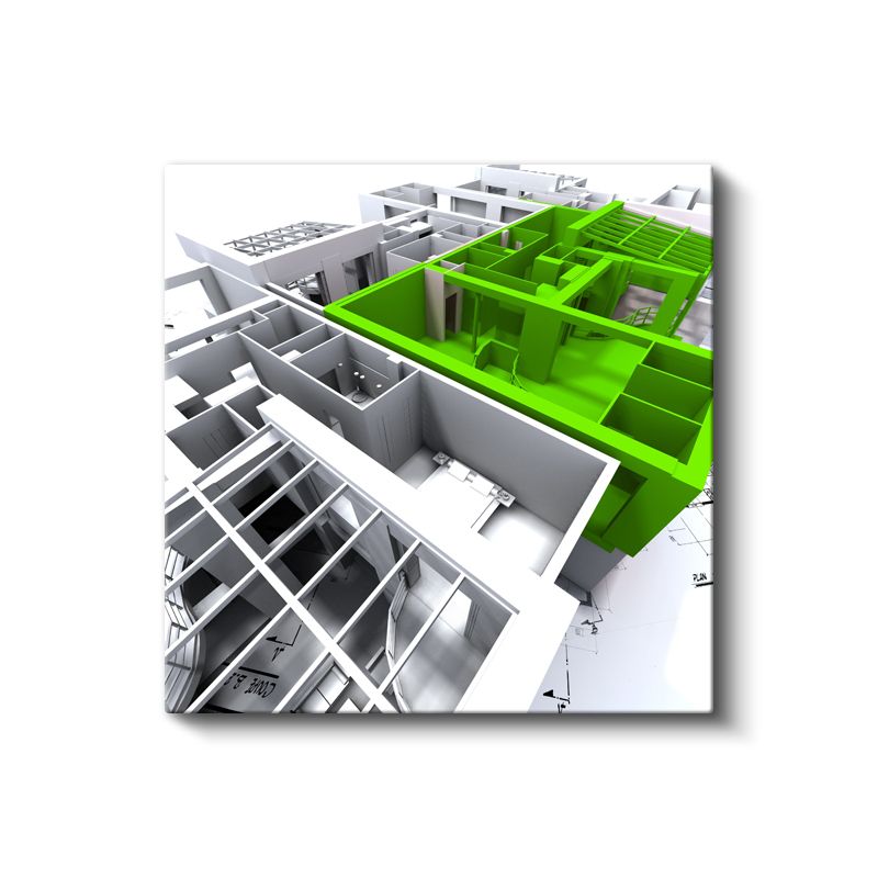 Mimar - 3D Bina Modelleme ve Planlama Kanvas Tablo