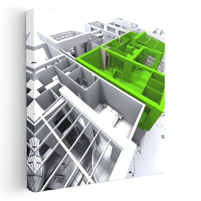 Mimar - 3D Bina Modelleme ve Planlama Kanvas Tablo