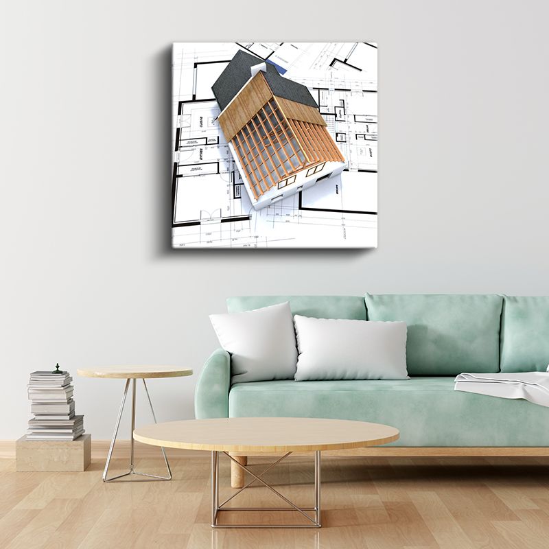 İnşaat Mühendisi - Çatı Konstrüksiyonu ve Yapı Tasarımı Kanvas Tablo