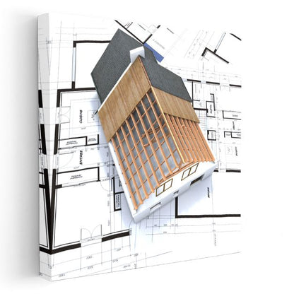 İnşaat Mühendisi - Çatı Konstrüksiyonu ve Yapı Tasarımı Kanvas Tablo
