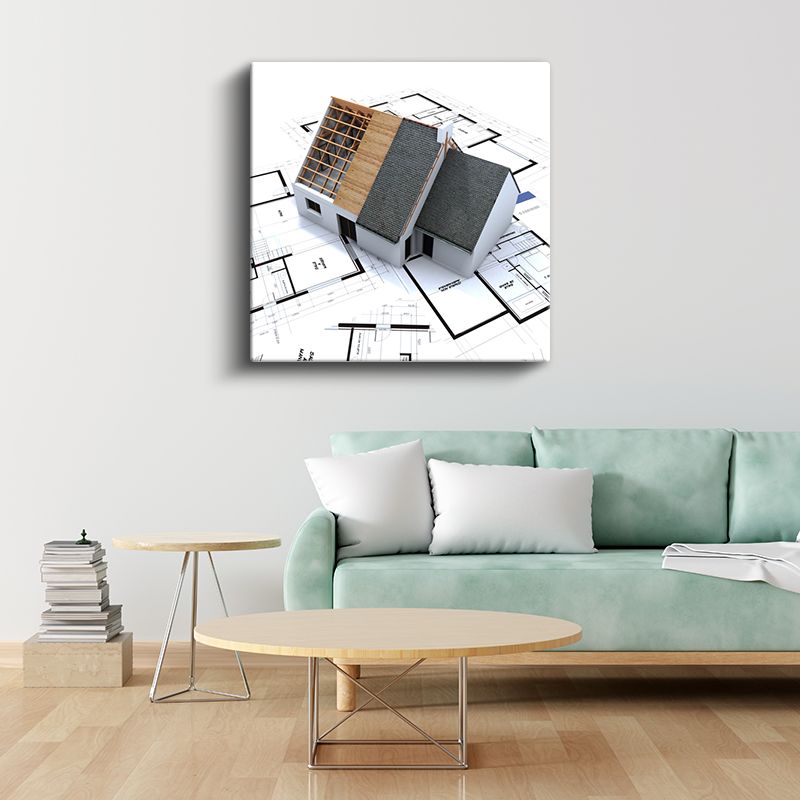 İnşaat Mühendisi - Konut Projesi ve Teknik Çizim Kanvas Tablo