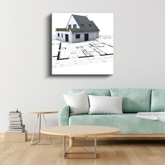 Mimar - Çağdaş Konut Mimarisi ve Tasarım Detayları Kanvas Tablo