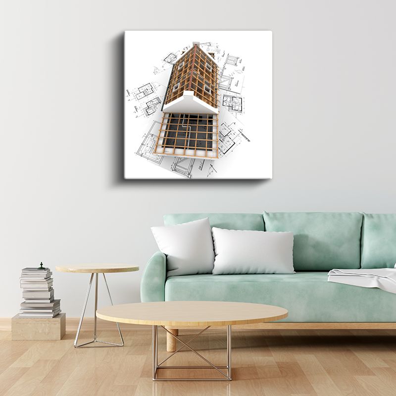 Mimar - Bina Tasarımı ve Proje Planları Kanvas Tablo
