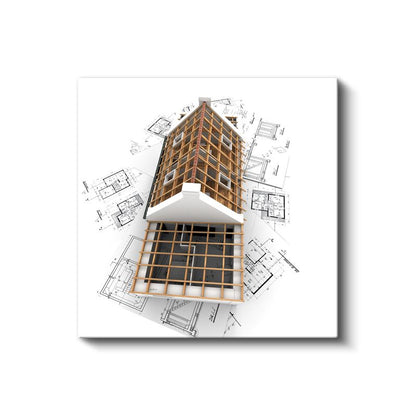 Mimar - Bina Tasarımı ve Proje Planları Kanvas Tablo